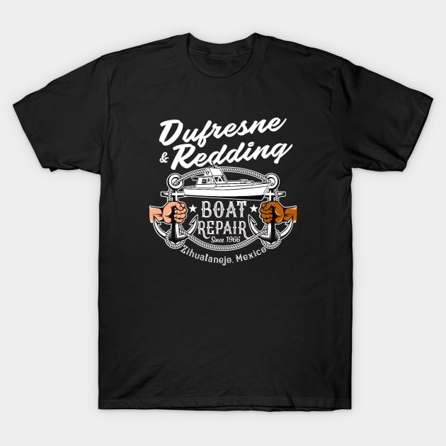 Dufresne & Redding Boat Repair Zihuatanejo Mexico T-Shirt by Alema Art